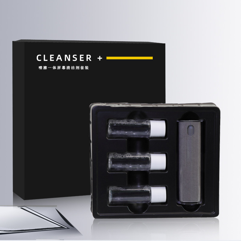 Screen wipe spray wipe all-in-one cleaner tablet screen set mobile phone cleaner with cleaning liquid