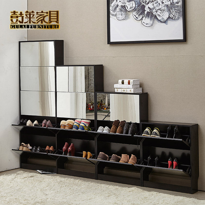Dump shoe cabinet new 2020 explosion-style household door entrance cabinet one-piece thin small apartment type high-grade extended high and low