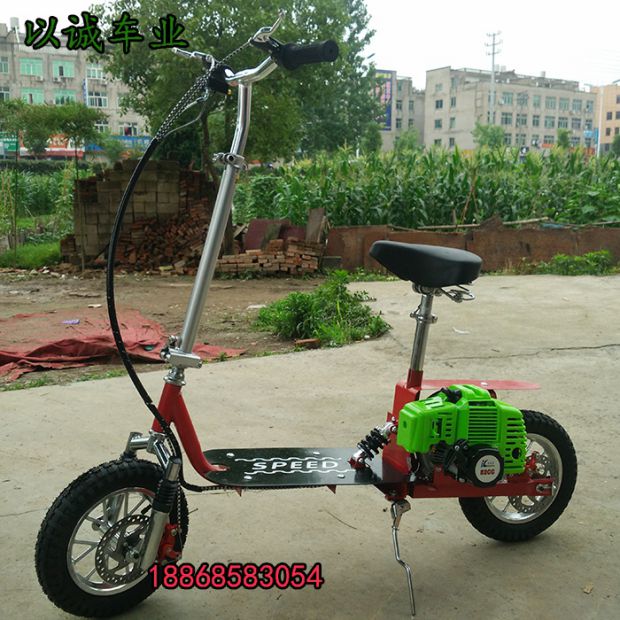 12 inch bánh xe lớn hơi nước hai thì xe đạp đổ xăng nhiên liệu xe đạp tay ga mini xe máy - Trượt băng / Trượt / Thể thao mạo hiểm giày patin 3 bánh