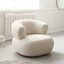 Designer creative lazy leisure sofa modern minimalist technology fabric lamb velvet bedroom balcony single master chair