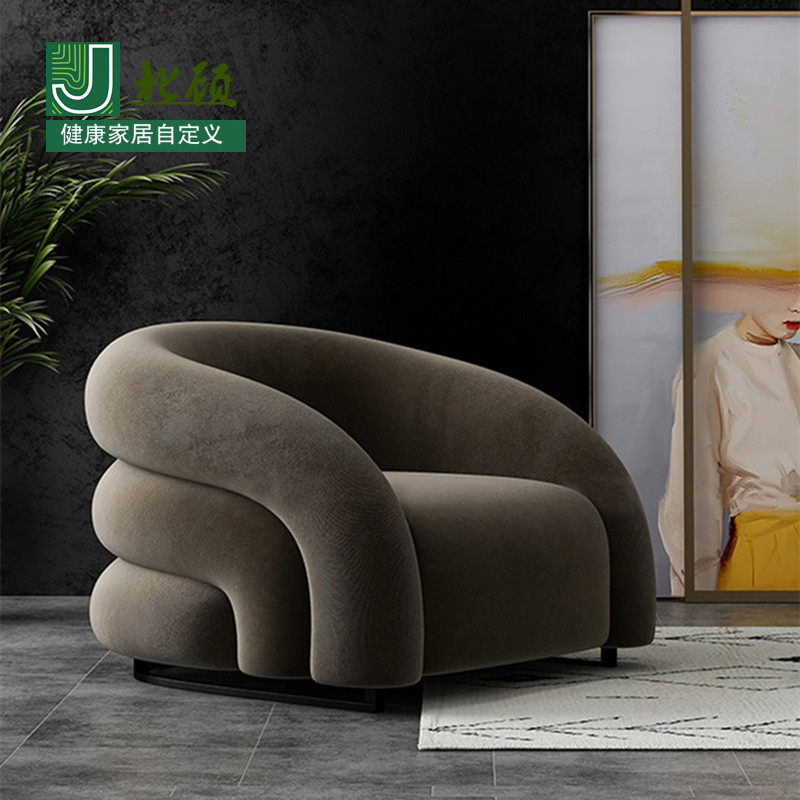 Light luxury creative single sofa bedroom net red lazy chair leisure seat living room negotiating meeting guests designer single chair - Taobao