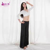 buw belly dance practice suit new suit Tencel flash cotton and hemp dance costume spring and summer plus size pants 6128