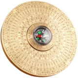 Чистый латунный ретро твердый компас переноски Tai Chi Bagua 24 солнечные термины Feng Shui ручка ручки