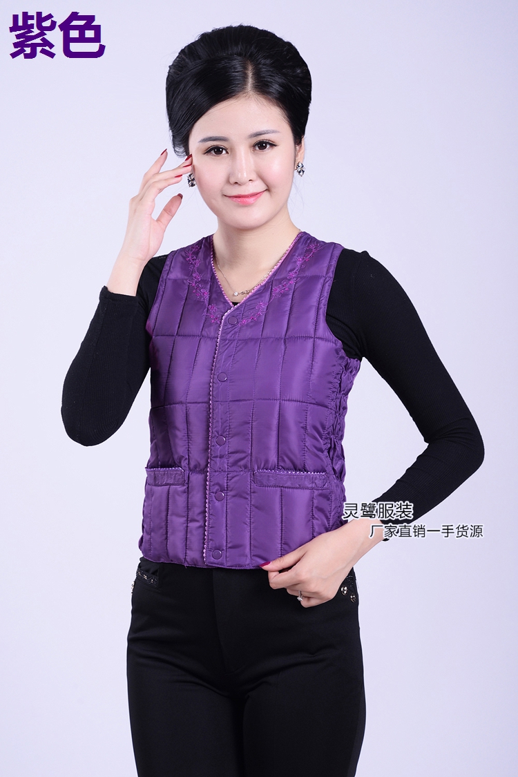 Áo vest nữ trung và cũ cotton vest mùa xuân và mùa thu vest nữ xuống cotton vest mẹ đầm gần vest nhỏ ấm áp áo kiểu nữ đẹp tuổi 40