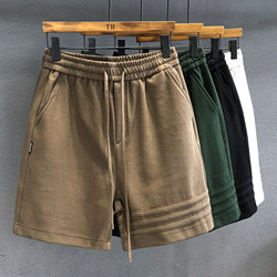 Three-Stripe Design High-End Heavyweight Sports Casual Shorts Men's Pants Summer Loose Five-Point Pants American-Style Sweatpants