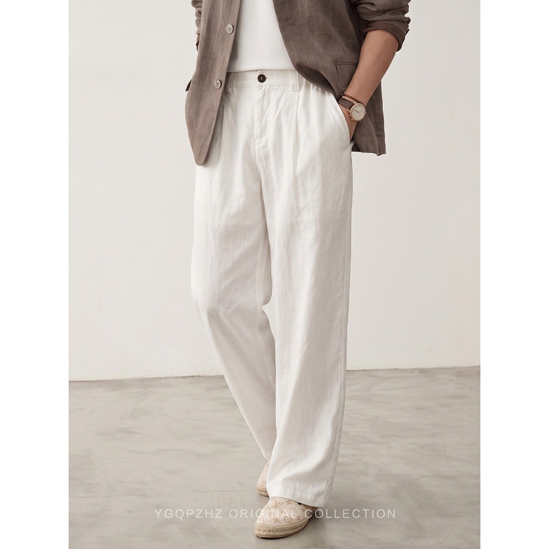 Southern French Vacation Style Lyocell Linen Blend Casual Pants for Men 2026 Autumn Loose Straight-Leg Trousers for Men Southern French Vacation Style Lyocell Linen Blend Casual Pants for Men 2026 Autumn Loose Straight-Leg Trousers for Men