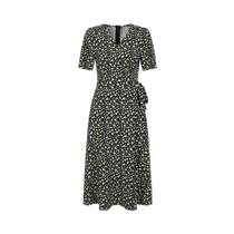 Jiuzi Annako romantic love polka wrap V-neck waist chiffon dress women 2024 summer new style