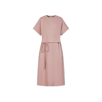 Jiuzi Annako casual simple style drawstring light sports loose waist dress women 2024 summer new style