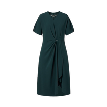 (Acetic acid series) Jiuzi Annako elegant light mature style slim waist dress women 2024 summer new style