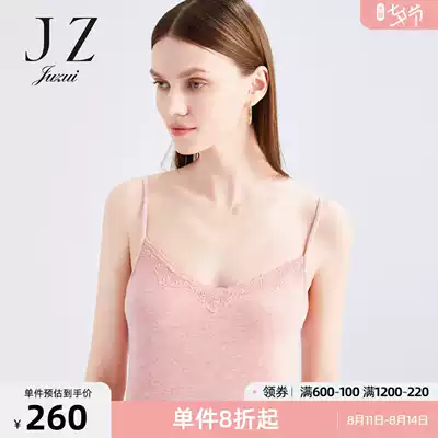 JUZUI Jiuzi official flagship store spring pink lace stitching simple and comfortable women's sundress