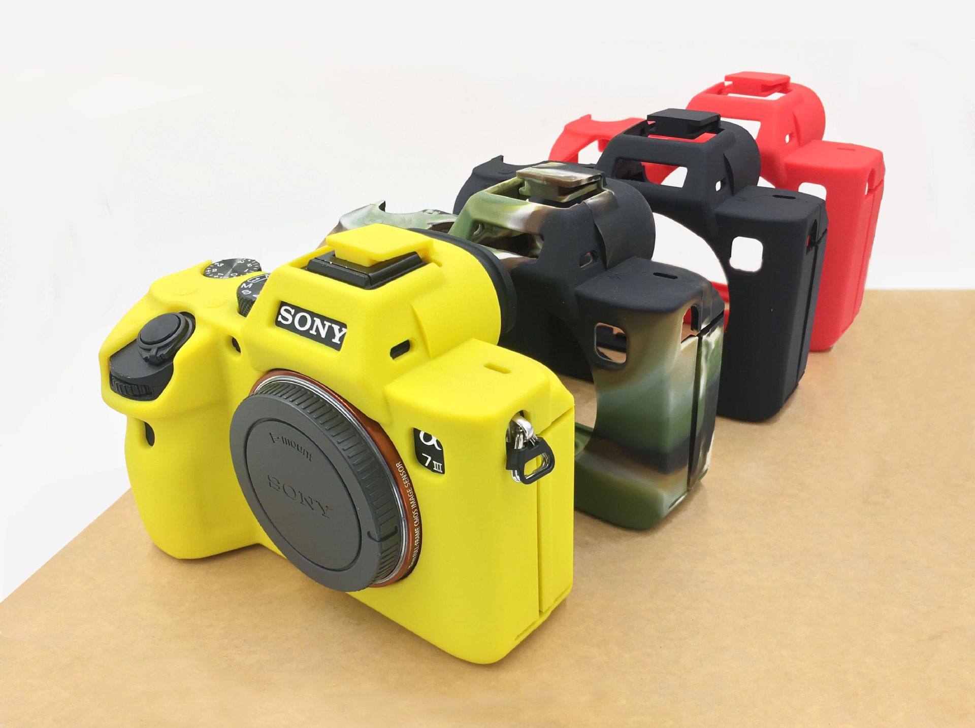 Suitable for Sony A7m2 a7r2 a7s2A9 a7s2A9 A7R4A7m3A7r3A7 protective sleeve silicone cover anti-fall