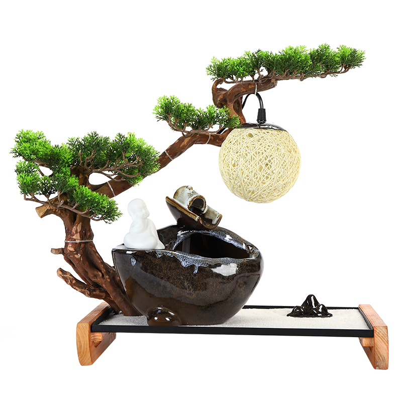 MaiTao water fountain lucky feng shui wheel humidifier home decoration and craft gift sitting room office furnishing articles