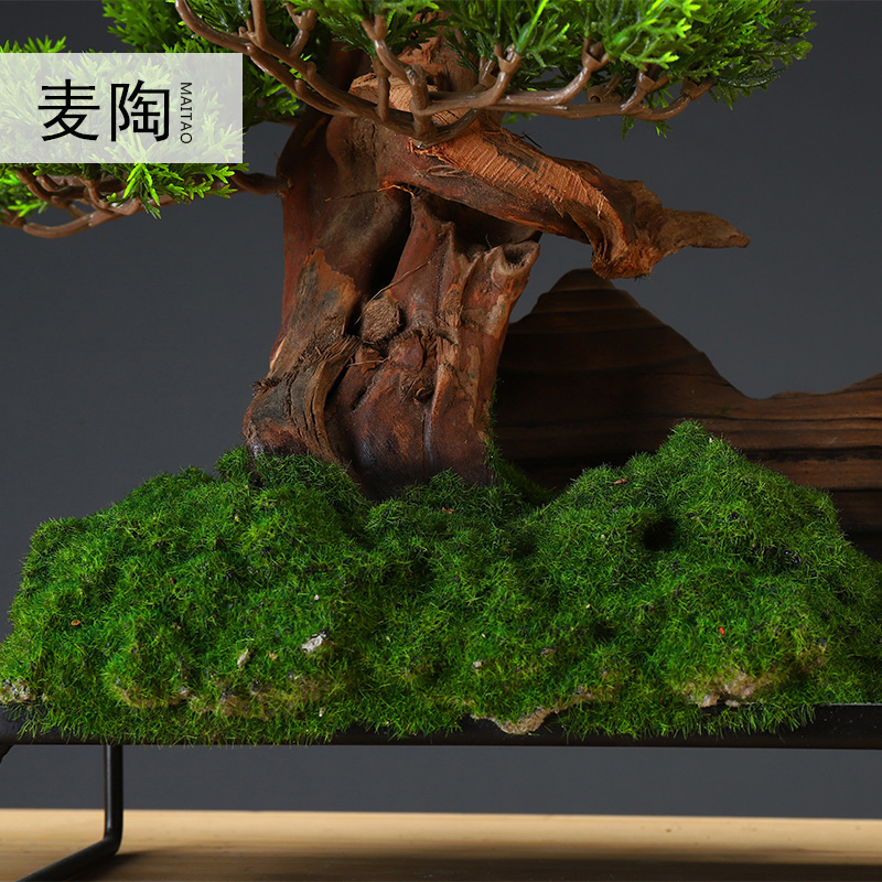 Simulation guest - the greeting pine bonsai MaiTao new Chinese style household model between ceramic furnishing articles sitting room porch soft outfit green plant