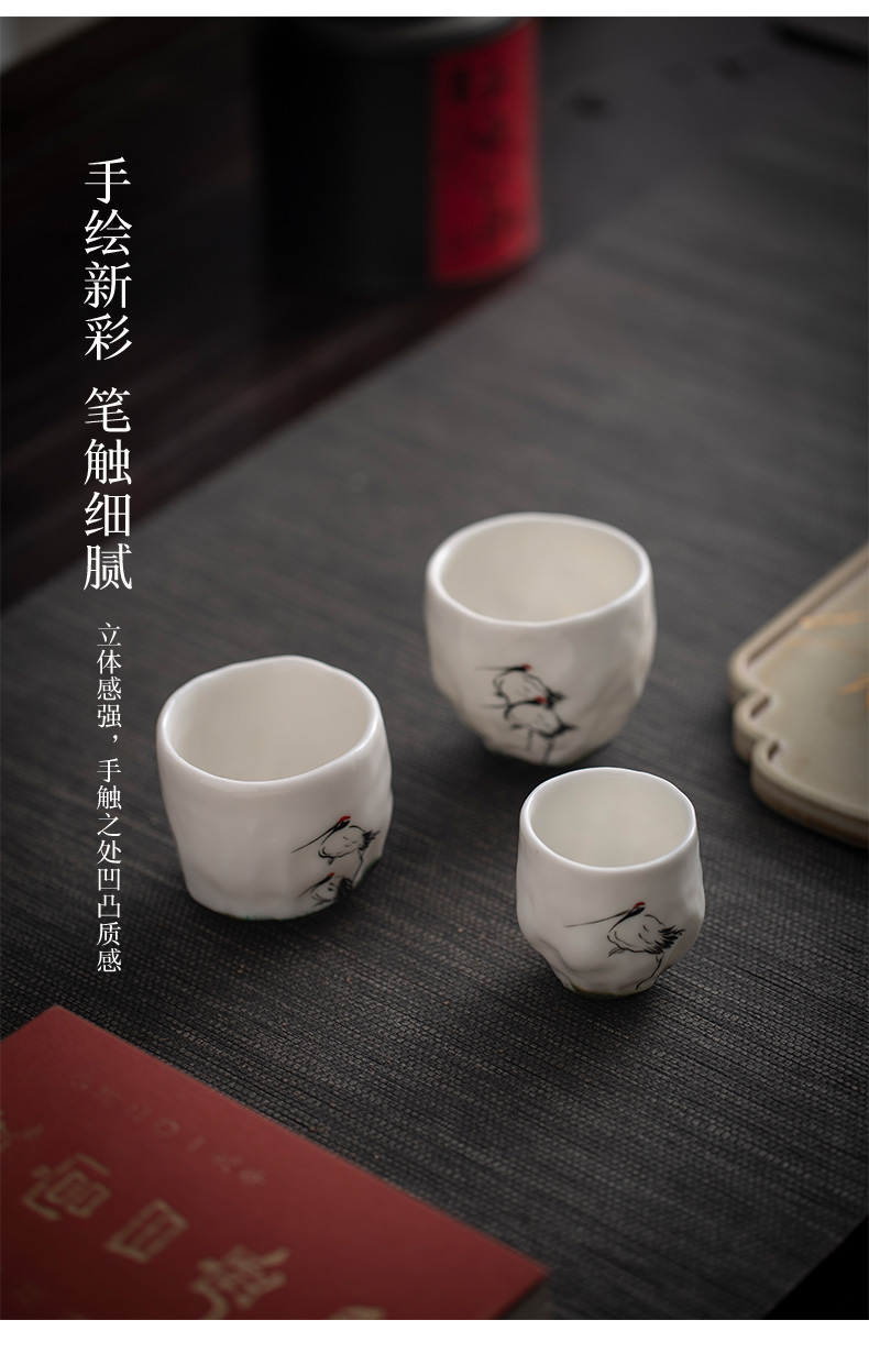 MaiTao jingdezhen hand - made the design kung fu tea cups ceramic sample tea cup white porcelain tea cups personal single CPU