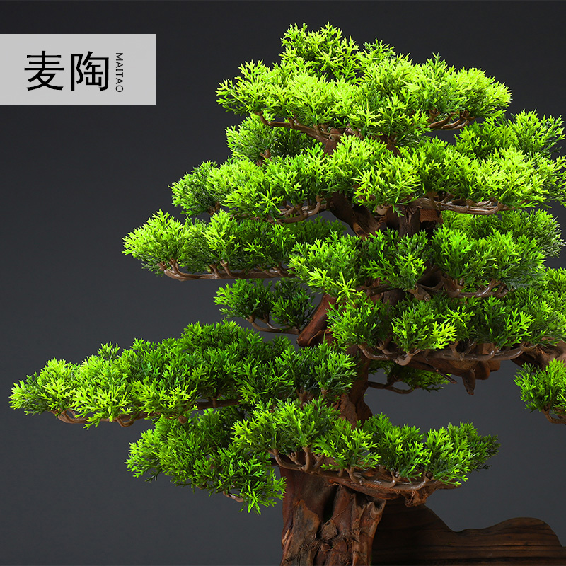 Simulation guest - the greeting pine bonsai MaiTao new Chinese style household model between ceramic furnishing articles sitting room porch soft outfit green plant