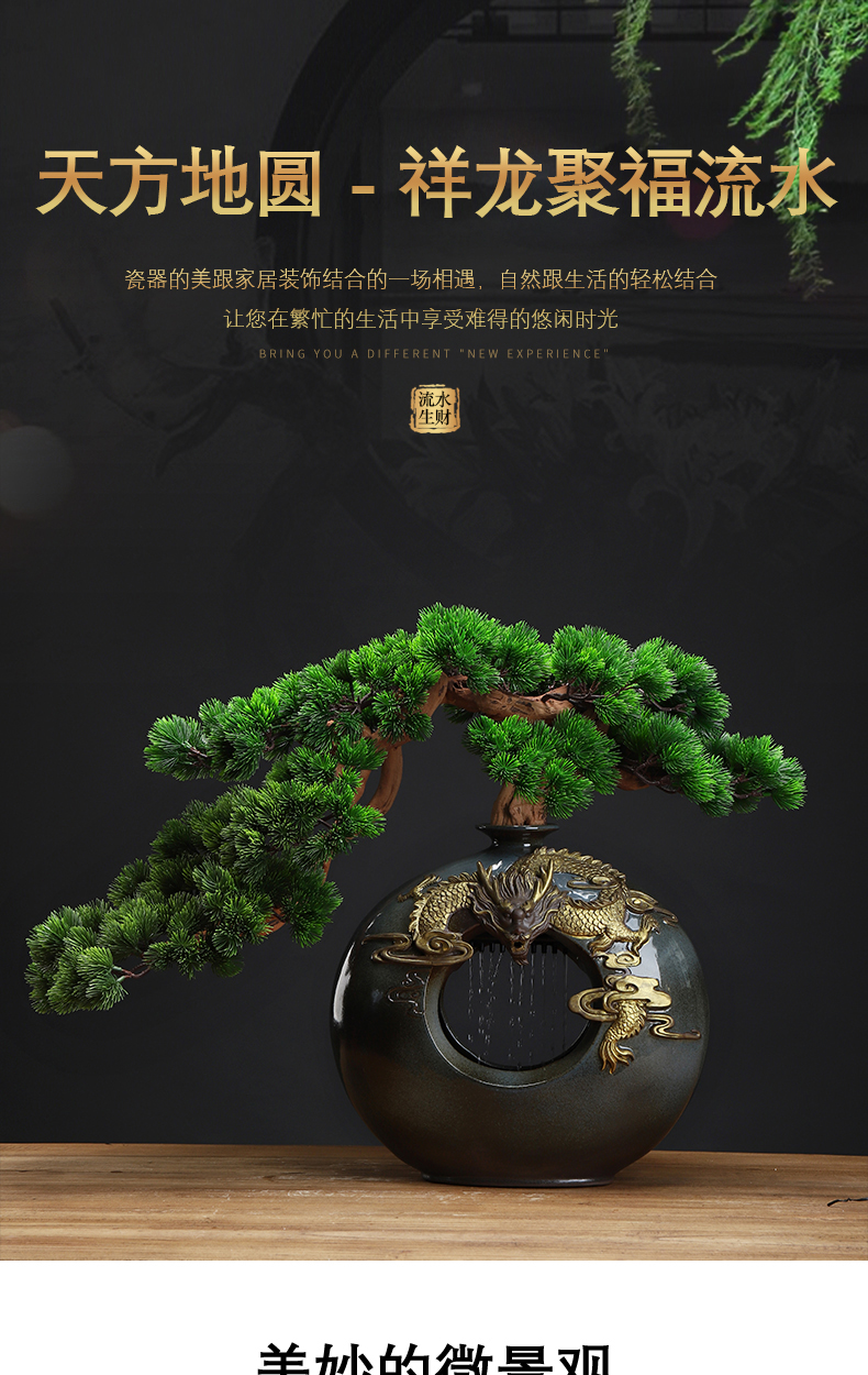 MaiTao new Chinese style water device simulation guest - the greeting pine home furnishing articles furnishing articles in extremely good fortune opening housewarming gift