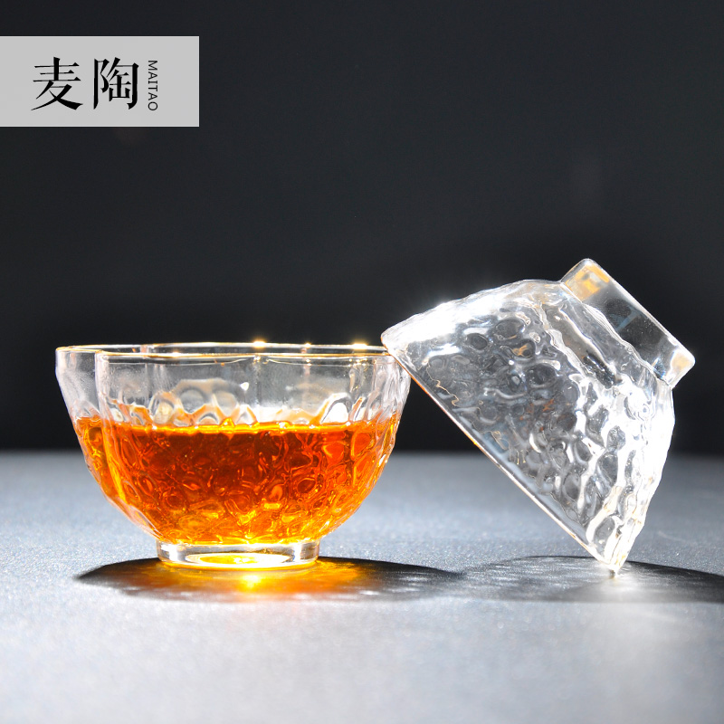 Hammer MaiTao heat - resistant crystal mesh grain sample tea cup sniff kung fu tea set personal small cups tea gift box