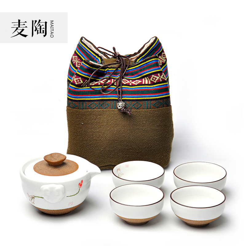 MaiTao crack a pot of your up fourth purple ceramic teapot tea cup set to receive bag bag portable travel