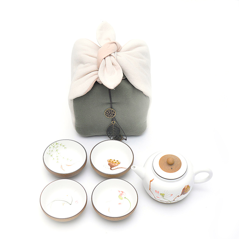 MaiTao hand - made your up with violet arenaceous kung fu tea set cotton and linen portable office travel tea set to receive a bag bag