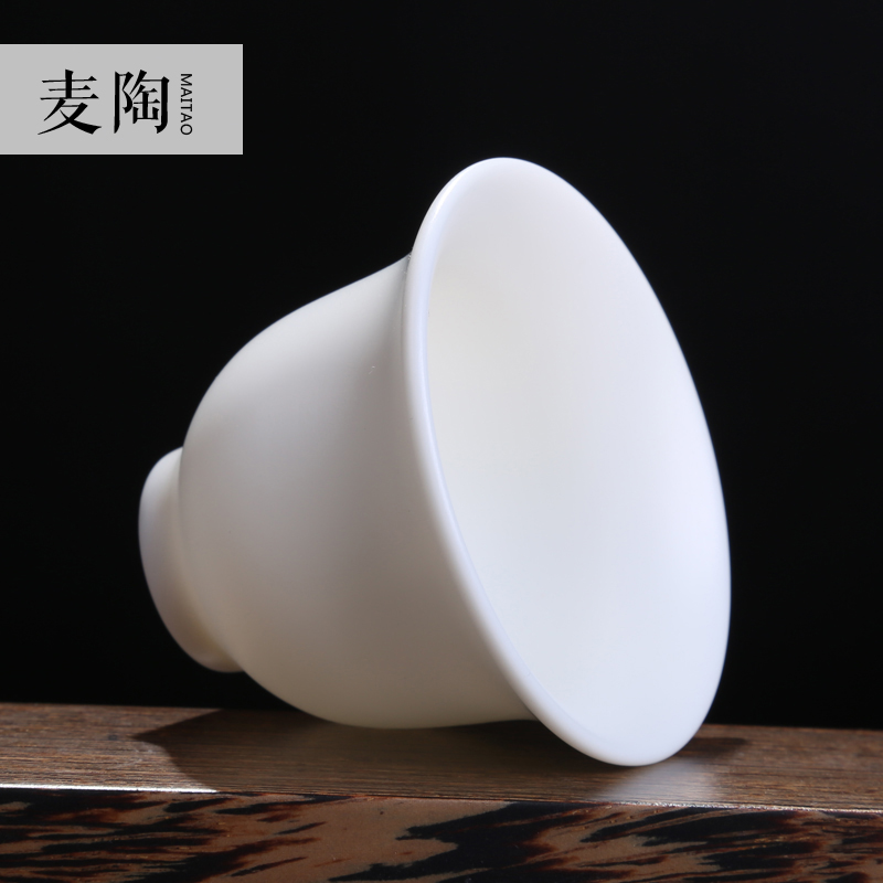 MaiTao jade porcelain cup suet white porcelain tea set personal keller sample tea cup host small single ceramic cup kung fu tea cups