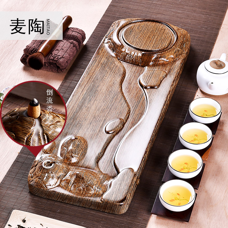 MaiTao dry little real wood ebony ground tea sea chicken wings raft water the whole piece of kung fu tea set
