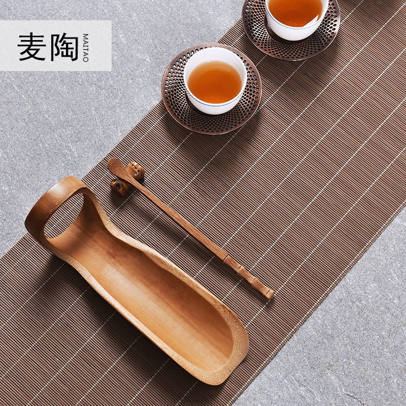 MaiTao manually polish carbonized bamboo tea are the three tea holder ChaGa pull Japanese kung fu tea tea accessories
