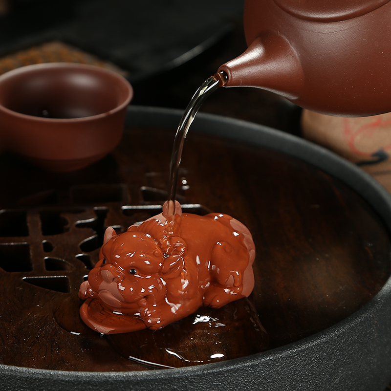 The MaiTao purple sand tea pet unicorn furnishing articles furnishing articles play tea taking mascot prosperous wealth the mythical wild animal