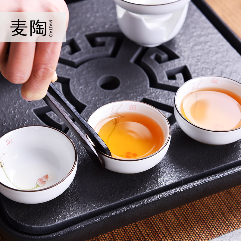 MaiTao sharply stone tea tray tea set suit household teapot tea sea hand draw a complete set of kung fu tea set a pot of four cups