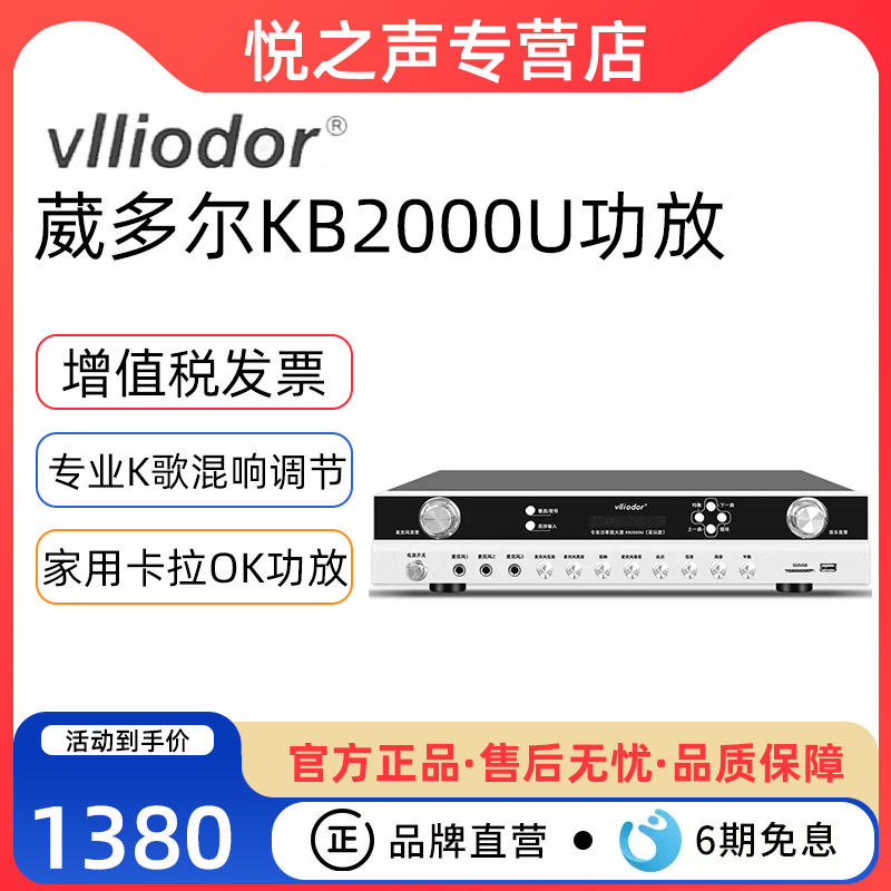 VLLIODOR KB2000U high-power amplifier home karaoke professional karaoke reverb Bluetooth