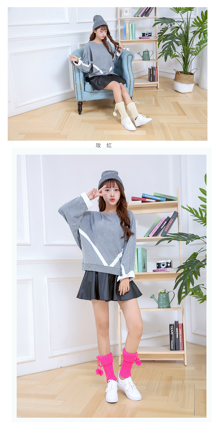 Hoa thủy triều 汐 mùa thu và mùa đông tóc bóng dày dày xà cạp ấm vớ vớ đặt vớ nữ sinh ngắn vớ sợi tre