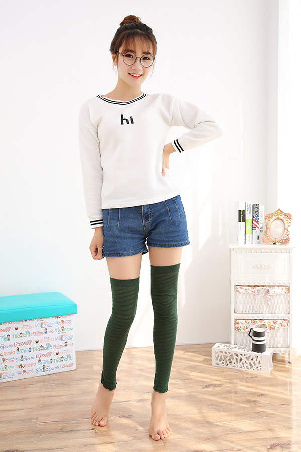 Sinh viên Nhật Bản mỏng bông xà cạp đầu gối ống dài trên mặt trời kem chống nắng đống vớ chống muỗi mùa hè điều hòa không khí phòng ấm vớ