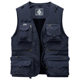 jeep flagship men's vest plus velvet thickened cotton vest photography vest outdoor leisure multi-pocket fishing vest