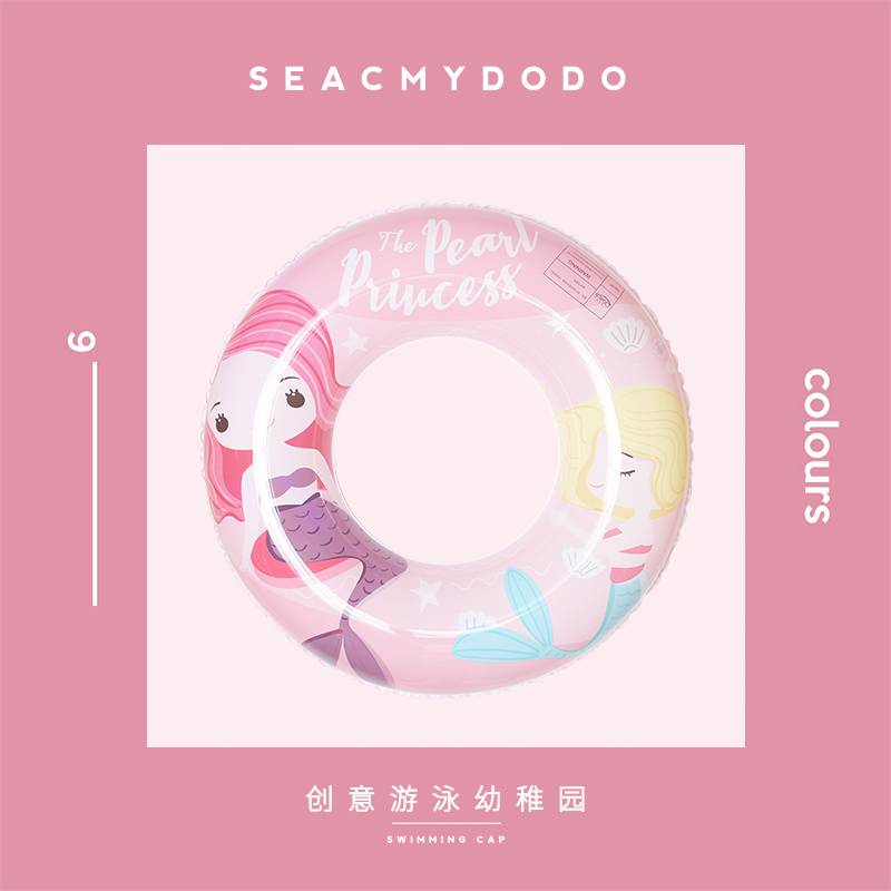 Spot ins Thickening Cartoon Children Adult Swim Ring Fun Mermaid Water Circle PVC Toddler Toddler Swim Ring