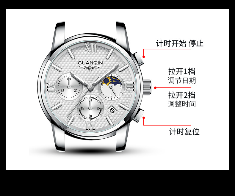 F3662 2190K ĐỒNG HỒ NAM OPUTYE CHỐNG NƯỚC QUAI HỢP KIM MÁY PIN, MÁY THẠCH ANH ĐỒNG HỒ PHỤ KIỆN NAM G05 SẢN PHẨM MỚI