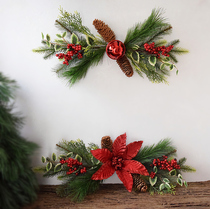 Wall Decorations Pendant Berries Emulated Flowers Shade of Decorative Plastic Leaf Vines Pine Nuts Christmas Hanging Wall Flowers