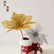 Willow silk Dew Christmas flower decoration Christmas decorations Christmas flowers Christmas Garland decoration Christmas tree decoration