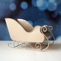 Golden christmas sleigh iron desktop ornaments christmas decorations scene arrangement christmas sleigh