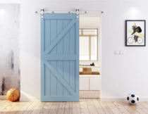 American barn door track Indoor door Kitchen door hanging rail Hardware sliding door pulley Hanging wheel Sliding rail Sliding door hanging rail