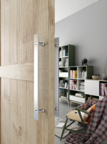  Custom door handle Stainless steel barn door handle Stainless steel square plate handle Wooden door double door handle Single door handle