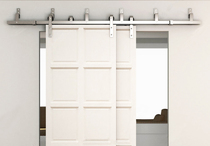  American barn front and rear double open hanging rail indoor sliding door Stainless steel hanging sliding accessories