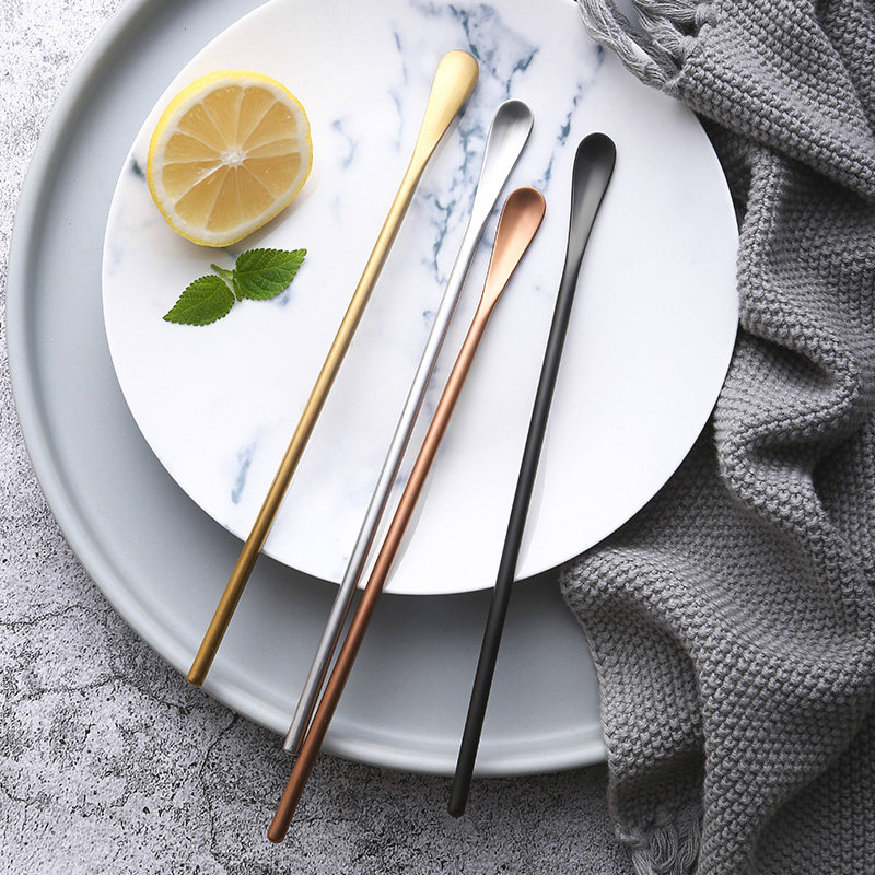 Japan-style Net Red Trumpet Spoon Stainless Steel Creative Cute Coffee Spoon Eurostyle Small Lavish Stirring Spoon Long Handle Long Handle