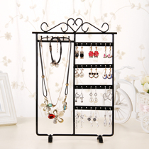 Creative jewelry rack hanging earrings earrings drop earrings storage box Jewelry shelf display rack lattice shop pylons store