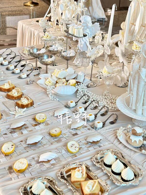 Metal Orderliness Dessert Table Old Money Style Wedding Dessert Decorations Korean Silver Dessert Table Stand Display Rack
