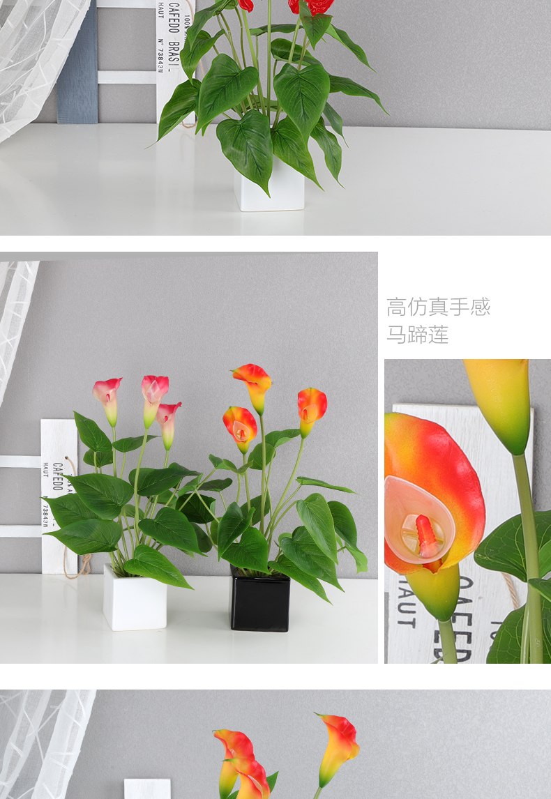 Hoa nhân tạo nụ hoa trang trí hoa giả hoa mô phỏng Wenjun phong lan đặt phòng khách phòng ăn bố trí vườn hoa - Hoa nhân tạo / Cây / Trái cây lan giả hạc