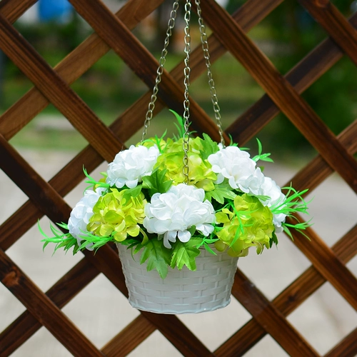 Симуляция цветочная копченая трава стена висящая корзина зеленый растение поддельное цветок декоративный цвет
