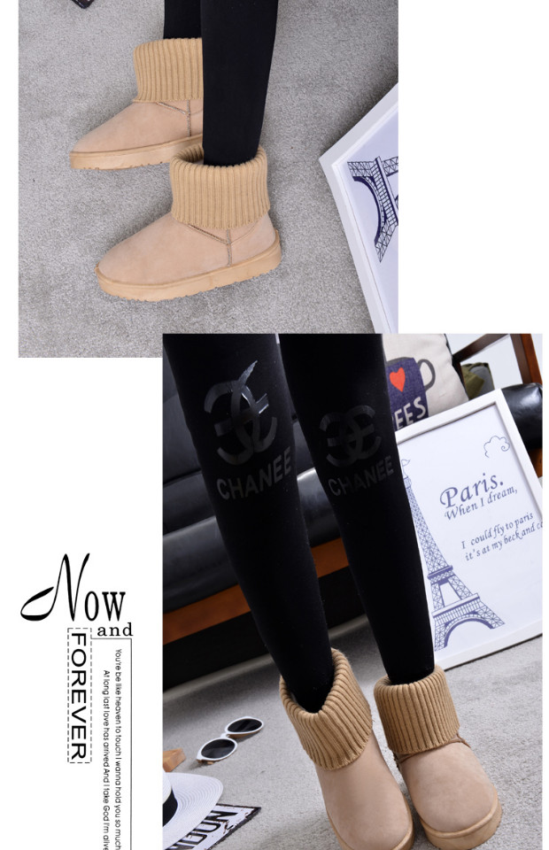 Mùa đông 2018 mới của các cô gái Hàn Quốc len tuyết ủng hai mang màu hồng ngọt ngào boot cổ cao