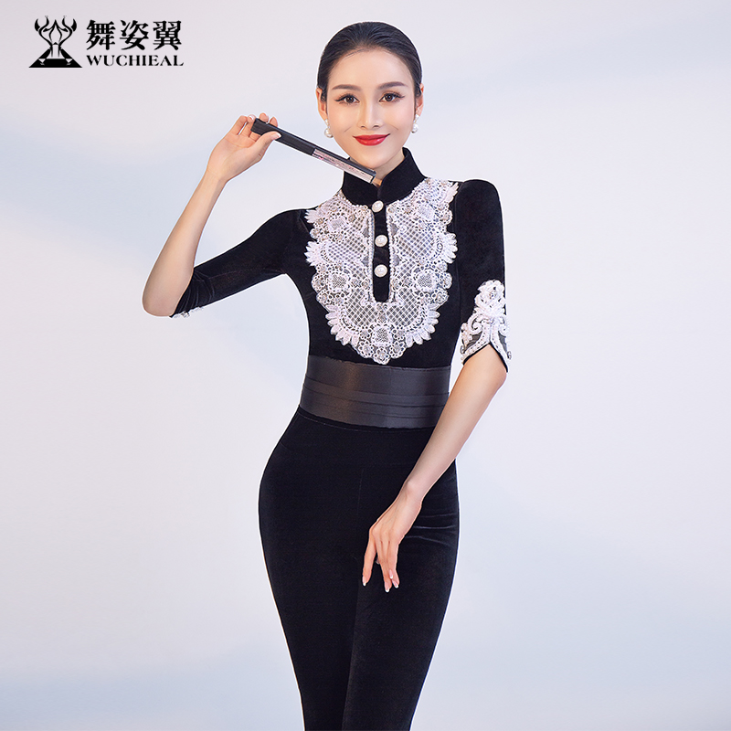 Dancing Gesture Winged Body Training Clothing Lady Gift Instrument New Mentors Walk Show Dance Practice Suit Superior Sense