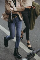  Recommended closed high-waist jeans~imported Turkish fabric high-waist jeans for women in autumn and winter straight and thin