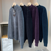 Must enter the recommended mens welfare island country Snow nil velvet composite plus velvet thick sweater casual simple style sweater winter