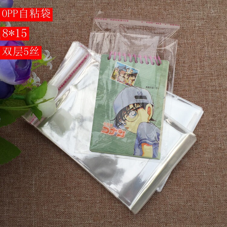 Self-adhesive opp transparent self-adhesive bag suitable for all kinds of small accessories self-adhesive bag 8cm*15cm